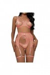 Lingerie Femme Sexy Ensemble Homme Sexy Hot y28.k Femmes Dame Sexy Accessoires en métal avec Cou Suspendu Maille Lingerie Ens