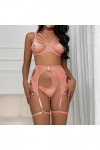 Lingerie Femme Sexy Ensemble Homme Sexy Hot y28.k Femmes Dame Sexy Accessoires en métal avec Cou Suspendu Maille Lingerie Ens