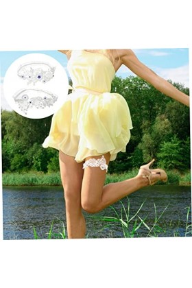 Abaodam 1 Jeu Jambes De Jarretière Cuisse Jarretière Mariée Élastique Jarretelles Pour La Cuisse Porte-jarretelles Bande De J