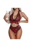 sous-Vetements Femme Sexy Ensemble Soutien Gorge et String Erotique Vêtements De Nuit Ensemble Lingerie Sexy Ensemble Dentell