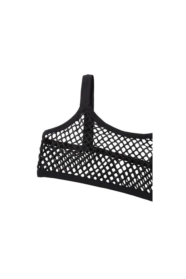 Lingerie Erothique Sexy Voir À Travers Le Soutien-Gorge Résille,Noir,XL