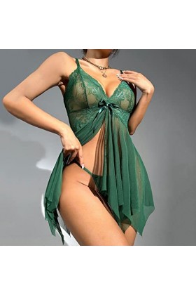 MODSGUE Tenue sexy pour femme - Combinaison érotique en dentelle - Combinaison de nuit sexy - Cosplay - Bralette Hipsters - L