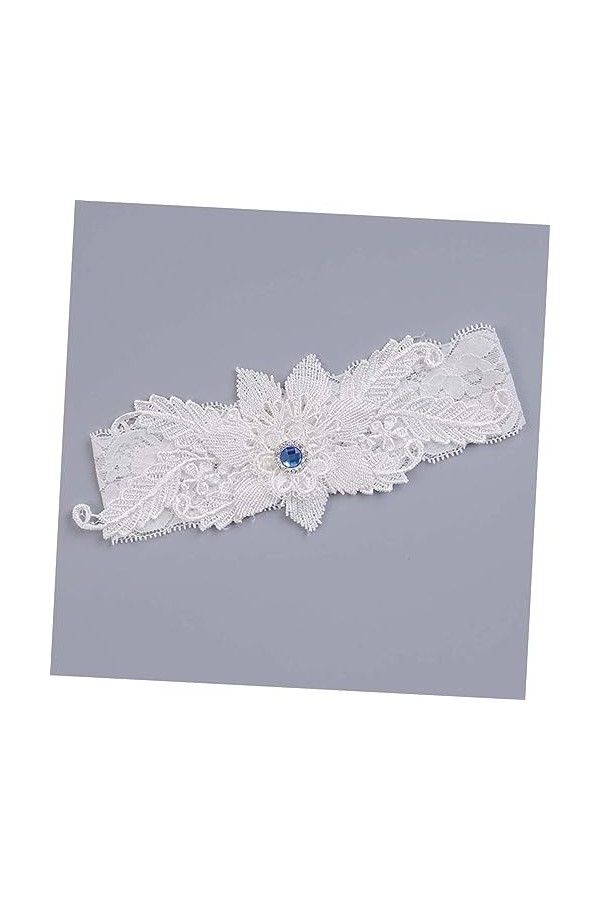 SOIMISS Jarretières pour La Mariée Jarretières De Mariage Blanc Femmes Dentelle Jarretière De Mariée Dentelle Jarretière Cris