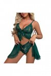 Lingerie Femme Sexy Ensemble Homme Sexy Hot y*2*k Ensemble de Robe de sous-vêtements Sexy Multi Sexe avec Bretelles en Dentel