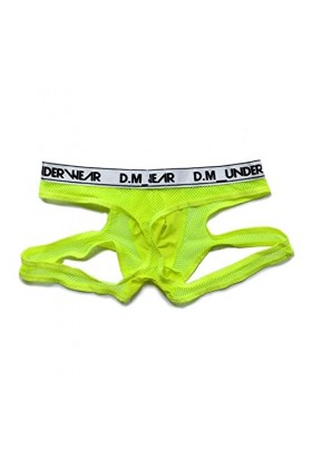 PIYAX sous-vêtements Hommes Gay Transparent Maille caleçon Sexy Hommes Tongs Respirant Tentation Sissy Chaud T Retour Jockstr