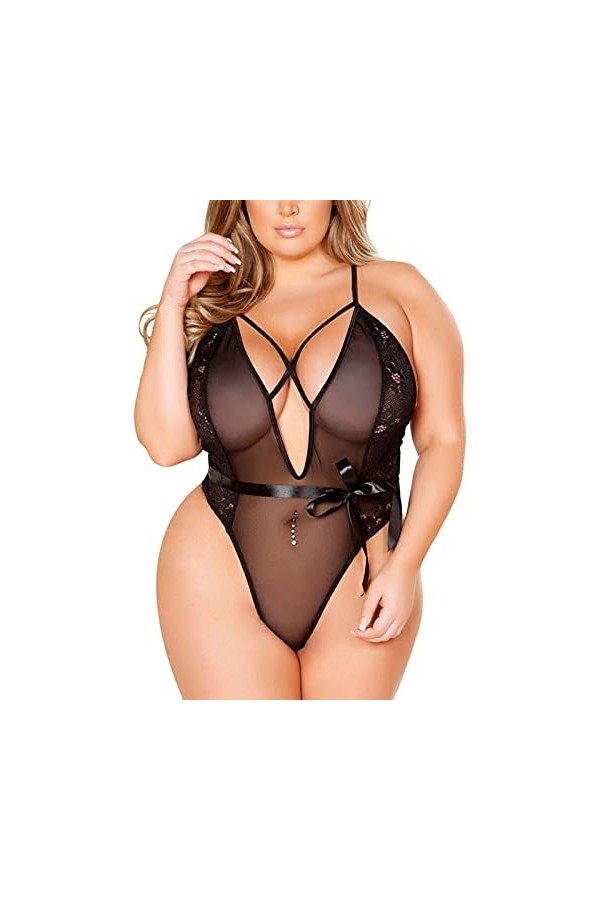 WEITING 3 Couleurs M-5XL Sexy Dentelle Body Lingerie Stripper Vêtements Vêtements De Nuit Sous-Vêtements Costumes Dancewear B