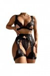 Plus La Taille Sexy Lingerie Femmes Lingerie Ensemble Ouvert Poitrine Soutien-Gorge Culotte Ensemble Sheer Lingerie 3 Pièces 