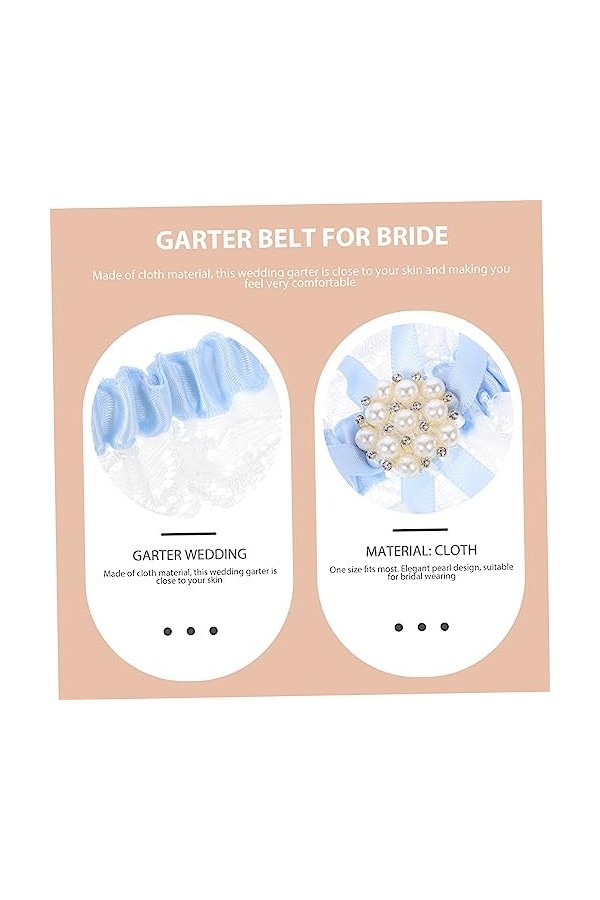 SOIMISS 1 Set Garter Belt Dentelle Jarretière Bijoux De Mariée Ensemble Blanc Jarretière De Mariage Dentelle sur La Cuisse Ma