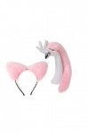 NICEYEA Costume de queue de renard en peluche - Oreilles de chat et bouchons doreilles de renard - Bandeau oreilles de renar