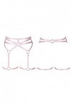 BBOHSS Femmes Harnais de Corps Punk Porte-Jarretelles Ceinture Lingerie Cuisse Bas Gothique Carnaval Accessoires 1 Rose 