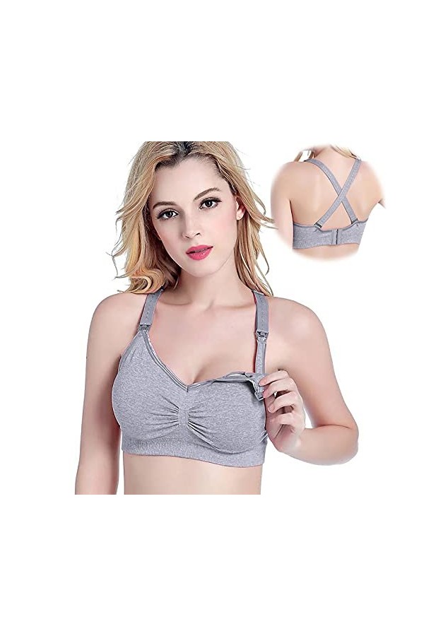 TDEOK Lingerie pour femme avec porte-jarretelles 3 pièces - Soutien élevé pour le sport de yoga - Lingerie noire, Noir/gris/b