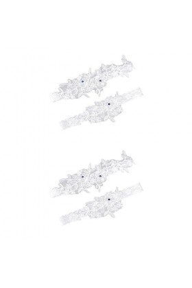 2 Paires De Jarretelles pour Mariée Jarretelles De Mariage Jarretelles De Bal Fournitures De Mariage Porte-Jarretelles Chauss