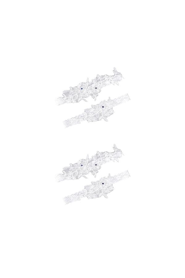 2 Paires De Jarretelles pour Mariée Jarretelles De Mariage Jarretelles De Bal Fournitures De Mariage Porte-Jarretelles Chauss