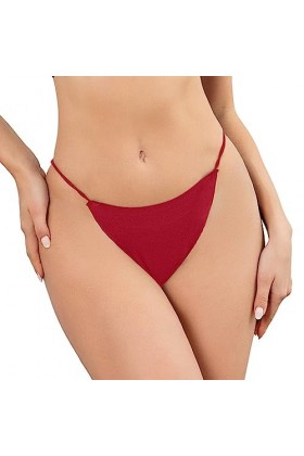 Briskorry G String Tangas pour femme Sous-vêtements menstruels post-partum coupe haute, rouge, XXL