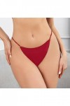 Briskorry G String Tangas pour femme Sous-vêtements menstruels post-partum coupe haute, rouge, XXL