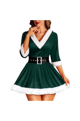 Pdakieyxnd sous-Vetements de Noël Feminins Sexy Rouge Noir Body Hot Coquin Lingerie Valentin Chaud Érotique Dentelle Féminin 