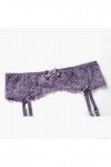 WILsem Porte-jarretelles sexy en dentelle aux couleurs violettes pour mariage