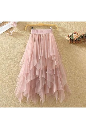 Jupe Danmen Grande robe swing élégante en résille Jupe tendance Rockabilly Jupe trapèze Robe en mousseline de soie Robe festi