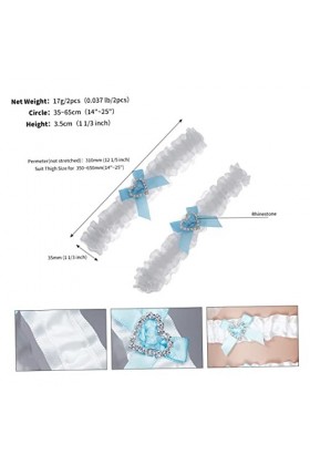 SOIMISS 4 Pièces De Mariée Dentelle Legband Mariée Cadeau Porte-Jarretelles Jarretières pour La Mariée Strass Accessoires pou