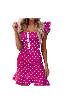 Robes Longues Femmes Volantes Taille Haute Mince Mini Robe à Mini Jupe Cuir Purple, XL 