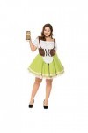 TWIOIOVE Costume de cosplay pour femme - Sexy - Costume de fête de la bière - Costume de cosplay - Costume de carnaval - Vert