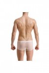 WEITING Sexy Hommes sous-Vêtements Glace Soie Mini Boxer Shorts Culotte Ultra Mince Transparente Voir à Travers Les sous-Vête