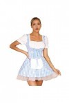 Jowowha Femme Costume Soubrette Lingerie de Nuit Sexy Déguisement Femme de Ménage Servante Maid Manga Robe Evasée Babydoll Ha