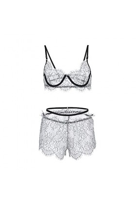 Nuisette Femme Erothiqu Ensemble Soutien Gorge et String Sexy Lingerie Sexy Ensemble Dentelle Vêtements De Nuit Ensemble Ling