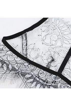 Nuisette Femme Erothiqu Ensemble Soutien Gorge et String Sexy Lingerie Sexy Ensemble Dentelle Vêtements De Nuit Ensemble Ling