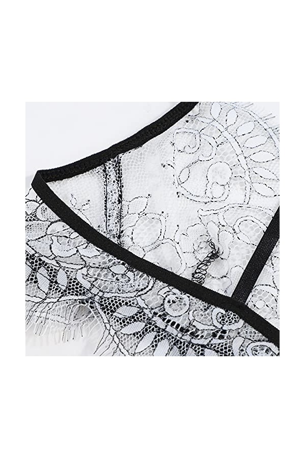 Nuisette Femme Erothiqu Ensemble Soutien Gorge et String Sexy Lingerie Sexy Ensemble Dentelle Vêtements De Nuit Ensemble Ling