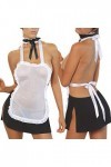FEOYA - Ensemble Lingerie Deguisement Femme Soubrette Cosplay Uniform Costumes Sexy Jeu de Rôle Vêtement de Nuit Babydoll Sty