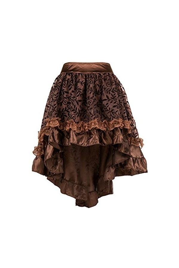 Kelvry Sexy Femmes Gothique Vintage Jupe Dentelle Costume Steampunk Corset Robe S-6XL