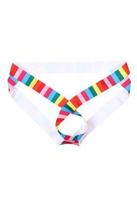 FEOYA- Homme Thong Sexy Évider Ice Silk Briefs Taille Basse G-String Jockstrap String Tanga Pouch T-Back Mini Slip Homme Sexy