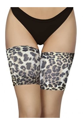 Annes styling Bandes de cuisse anti-frottement pour femme avec doublure en satin et bandes en silicone, Pantera., L