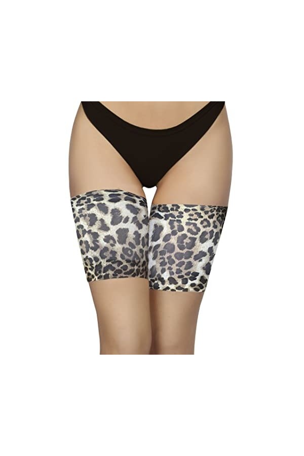 Annes styling Bandes de cuisse anti-frottement pour femme avec doublure en satin et bandes en silicone, Pantera., L