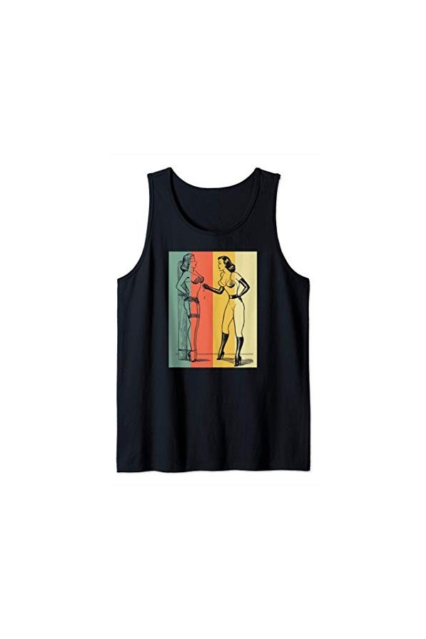 Rétro Lingerie Sexy Pin Up Fille Corde Bondage Western BDSM Débardeur