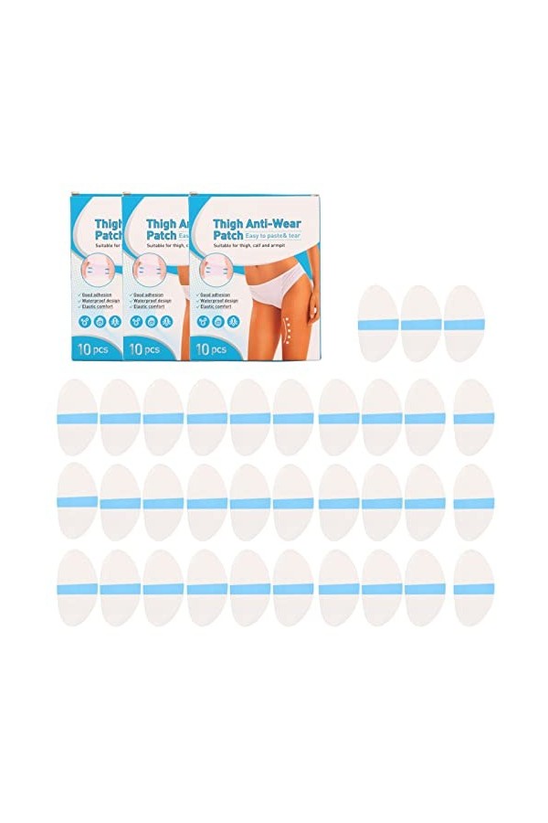 30 Pièces Coussinets Anti-Frottements pour Cuisses, Anti-Frottements Protection, Contre les Frottements des Cuisses Patch Ant