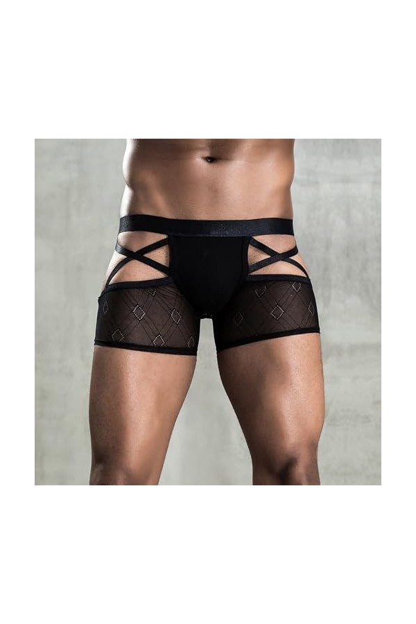 Costumes Érotiques pour Hommes sous-Vêtements Boxer avec Pochette Voir À Travers Les Vêtements Masculins Ensemble de Jeu de R