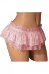 PIYAX Culotte Homme Sissy Crossdress sous-vêtements Sexy Doux à Volants Jupe Culotte Lingerie Sissy Dentelle Slips sous-vêtem