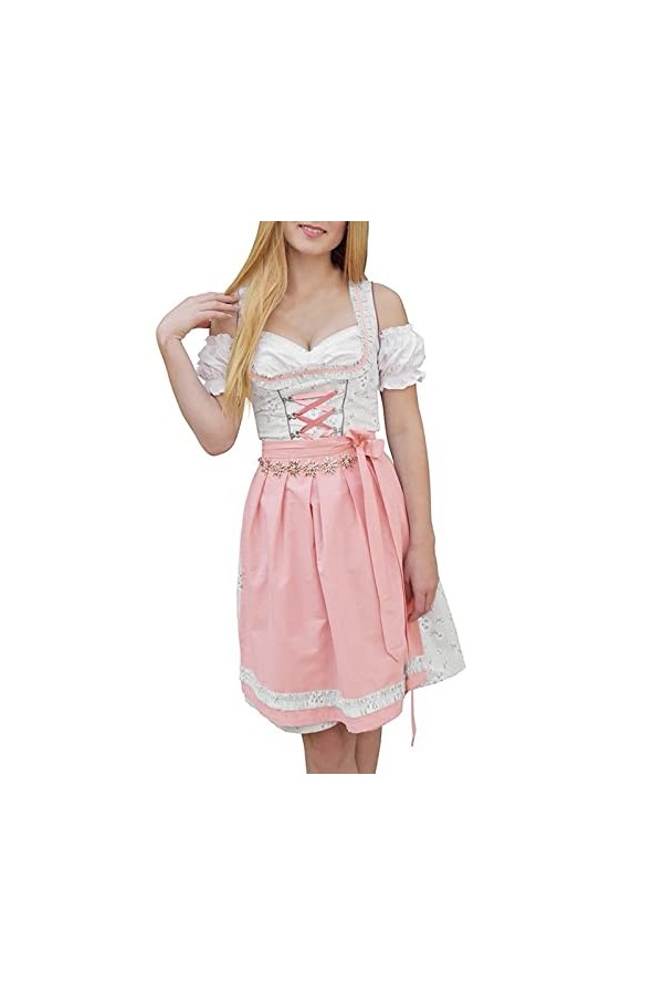 Serviette Hygiénique Maternité Robe plissée à imprimé Floral avec Tablier et Chemisier Cosplay Ensemble de vêtements De Lit S