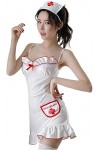 YYAN Infirmière Sexy Femme Costume Outfit Ensemble Babydoll Breakdoll Bilan Cosplay Cosplay Infirmière Infirmière Lingerie Un