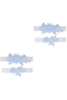 Abaodam 4 Pièces Jarretières De Mariage Porte-Jarretelles De Mariée Jarretières De Mariée pour Mariage Dentelle Jarretière De