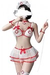 YYAN Infirmière Sexy Femme Costume Outfit Ensemble Babydoll Breakdoll Bilan Cosplay Cosplay Infirmière Infirmière Lingerie Un