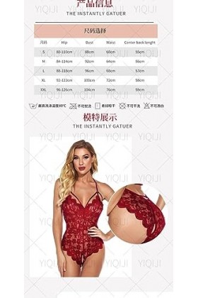 ZTIANEF NoëlSexy Lacet-up Dos serré érotique rotique ouvre-ouvre-tête, Bleu, XL