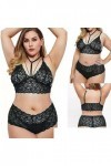 Front ouvertLingerie érotique Noire Sexy à Trois Points, Noir, M