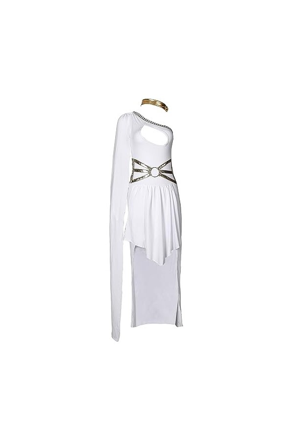 Costume sexy médiéval pour femme - Costume de dieu dHalloween - Fête grecque - Robe longue - Robe de scène - Robe baleine G 