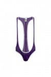 CHOUBAGUAI Combinaison Sexy pour Hommes Highlight Jumpsuit Open Back Hip Camisole Underwear-Violet-XL