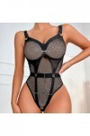 HERSIL Lingerie sexy pour femme - Taille haute - Lingerie sexy en V profond - Soutien-gorge érotique - Roleplay - Dentelle - 