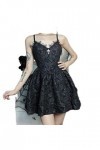 Gothique Mesh Voir à Travers Sexy A-Ligne Robes Halloween Grunge Jacquard Dentelle Ourlet Partywear Lolita Mignon Femmes Robe