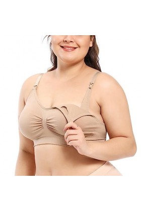 LSEEKA Damen-Sport-BH in Übergröße, ohne Bügel, bequemer Schlaf-BH, Übergröße, Workout-Aktivitäts-BHS mit Nicht herausnehmbar